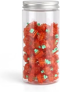 EQUALZ Banana Split/Tangerine V2 Switch, 5Pin Linear MX Switches for Custom Gaming Mechanical Keyboard (Color : Tangerine 62g, Size : 70PCS)