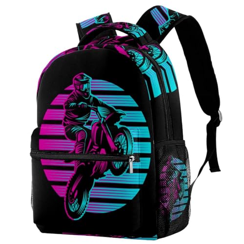 Sac à dos de voyage décontracté et d'école multicolore 29.4x20x40cm pour ados