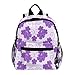 Schulranzen Hübsche Blume Lila Kinderrucksack Babytasche Mini Rucksack für 3-8 Jährige Jungen und Mädchen im Kindergarten 25.4x10x30CM