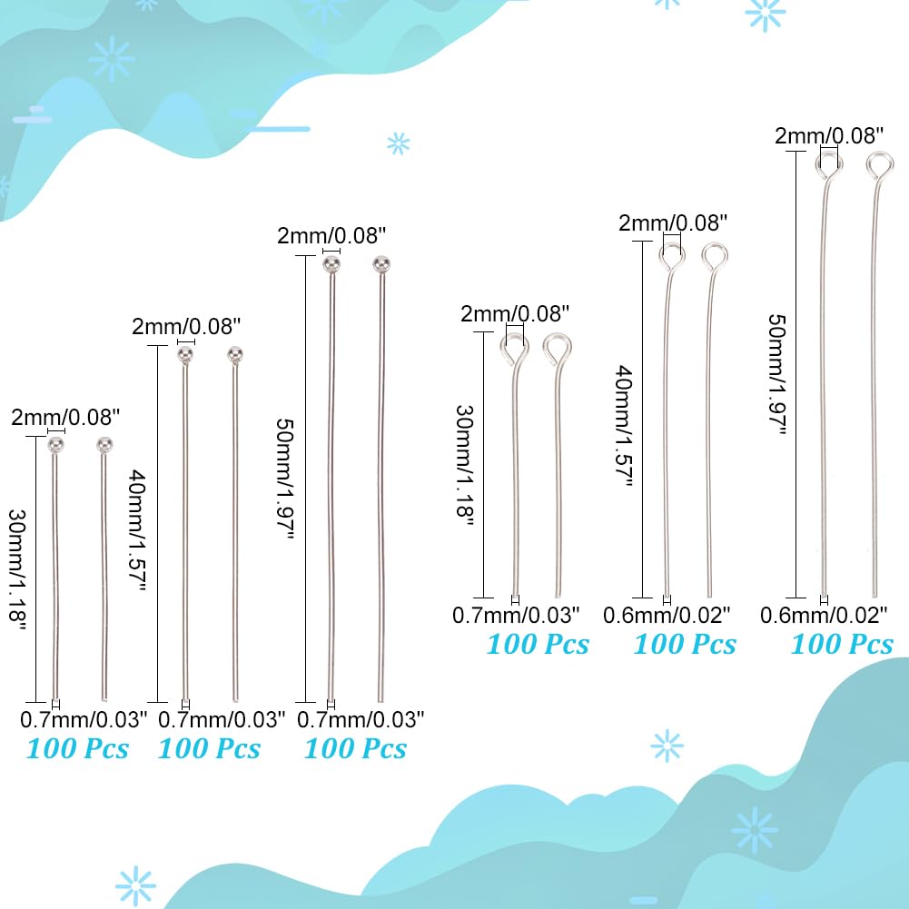 Spilli Per Gioielli 200 Pezzi - Perni A Sfera 50mm In Acciaio Inox E Oro - Foto 2