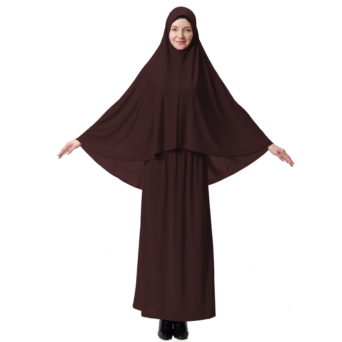 XINFU Muslim Khimar 2-Piece Set