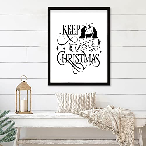Affiche encadrée Keep Christ in Christmas pour salon et veillées en famille