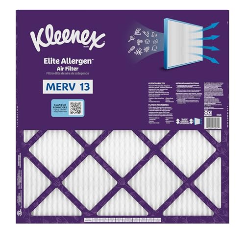 Kleenex Elite Allergen Air Filter 20x20x1 Inches - 13 MERV RATING (2-Pack) - Thumbnail 4