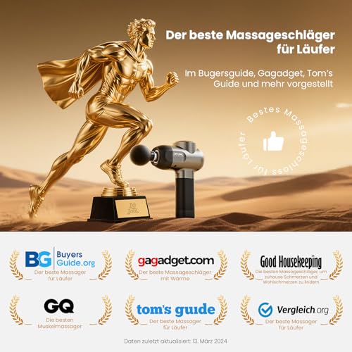 Bob and Brad C2 Massagepistole, Tiefe Gewebemassagepistole, Muskel-Massagegerät mit 5 Geschwindigkeiten und 5 Köpfen für Zuhause Büro Workout Erholung Schmerzlinderung, Tolles Geschenk, Schwarz 6