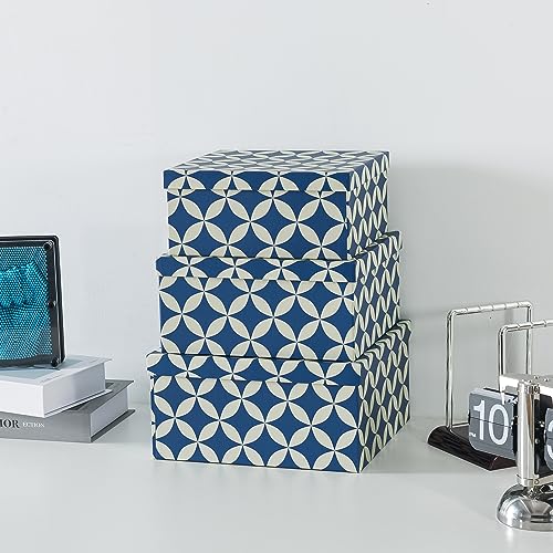Soul & Lane Set Of 3 Geometric Patterned Decorative Boxes thumb #2