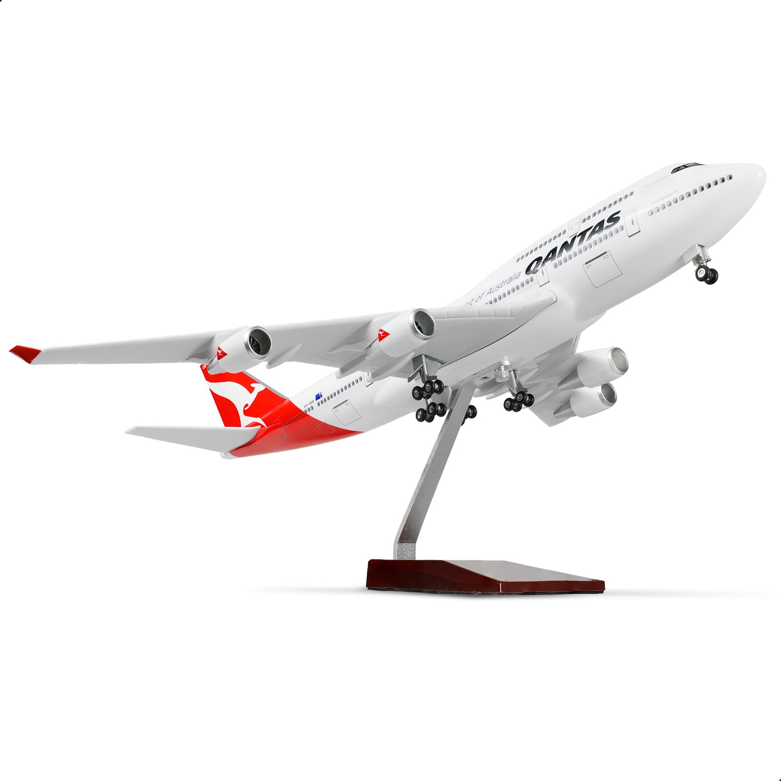QIYUMOKE 1/160 Boeing 747 Australia Airways 17 Inch Large Model Die-cast Aircraft Model Kit with Stand - Airlines Model Airplane Display, Collector's Item for Aviation Enthusiasts, Gift