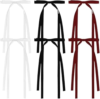 مجموعة مشابك الشعر على شكل فيونكة من زد كيه اتش اس اي او يو من 6 قطع، مشابك شعر فرنسية بتصميم فيونكة، مشابك شعر بشريط بشراشيب حريمي وللفتيات