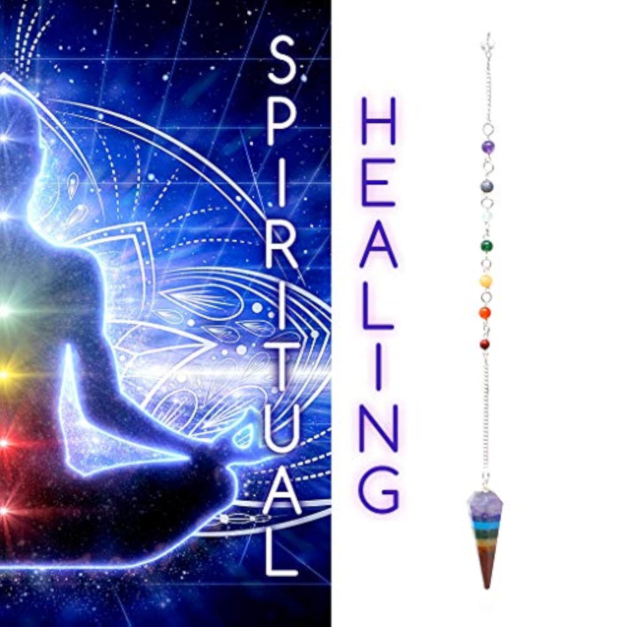 Gemstone Dowsing Pendulum with Hexagon Point
