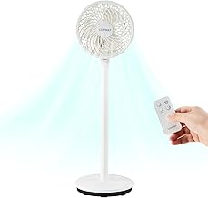 COSTWAY Standing Pedestal Fan with Remote, 85° Oscillation, 100° Vertical Tilt, Air Circulating Stand Fan with 3 Speed, 7H Timer, Quiet Oscillating Fan for Bedroom, Living Room, Home Office, White