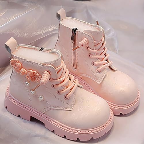 IWIHMIV Girls Ankle Boots Toddler Riding Boots Girl Winter Boots Girl Snow Boots Short Boots Girls Waterproof Winter Snow Boots3