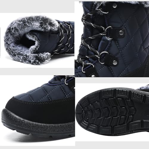 Women's Waterproof Winter Snow Boots Warm Insulation Outdoor Cold Weather Boot for Women Lightweight Fur Lined Non Slip3