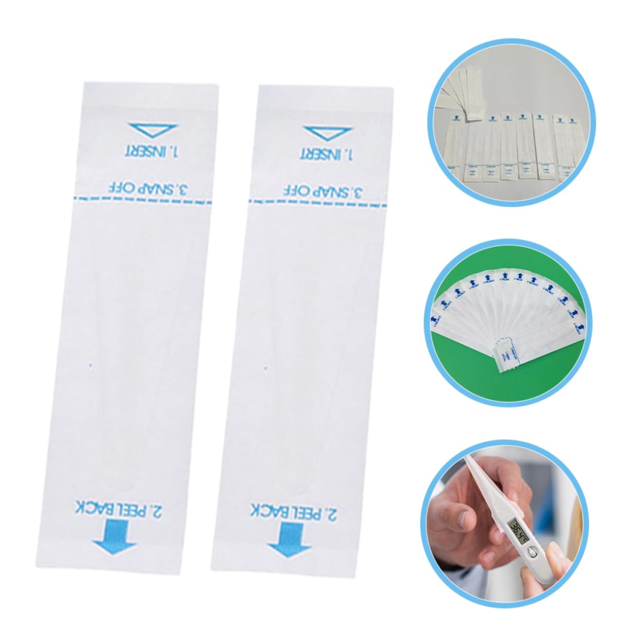 Hohopeti 500stücke Thermometer Schutzkappen Für Digitale Fieberthermometer Hygienische Abdeckungen Für Präzise Messungen Für Zuhause Und Haustiere Einfach Zu Bedienen Und Sicher Der