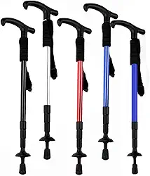 Bastão Caminhada Trekking Acampamento Mobilidade Bengala Trilha Retrátil Alumínio