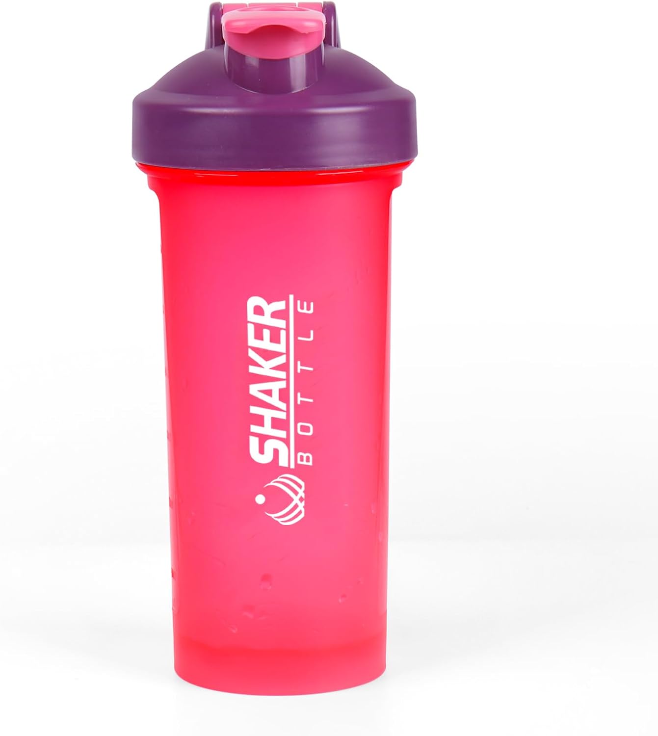 Protein Shaker Bottle 24oz- Leak- Proof GYM Shaker Cup with Handle and Mixing Ball Effortlessly Blend Drinks, Stay Hydrated During Workouts – BPA Free (PINK)