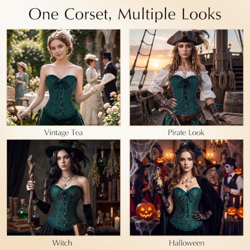 Image of frawirshau Women's Overbust Costume Corset Renaissance Victorian