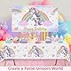 Heboland 2 Stück Einhorn Tischdecke Kindergeburtstag, 137 x 274cm Tischdecken Einhorn Deko Geburtstag Mädchen für Unicorn Birthday Decoration