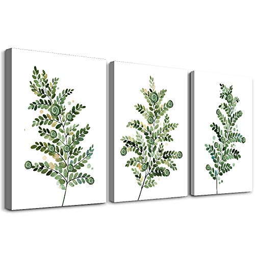 3 piece Canvas Wall Art for Living Room family bathroom Wall decor modern kitchen Abstract paintings farmhouse Bedroom Decoration inspiration Green pictures Botanical Prints Artwork for home walls