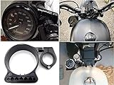 XKMT- Black 39mm/16' Side Mount Speedo Relocation Bracket Compatible With Harley Sportster XL 883 1200 [See Fitment]