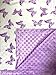 Baby Blanket for Girls Butterfly Pink Minky Super Soft Double Layer Receiving Blanket with Dotted Backing for Newborns Nursery Stroller Receiving Toddlers Crib Bedding 30x40Inch (Purple Butterflly)