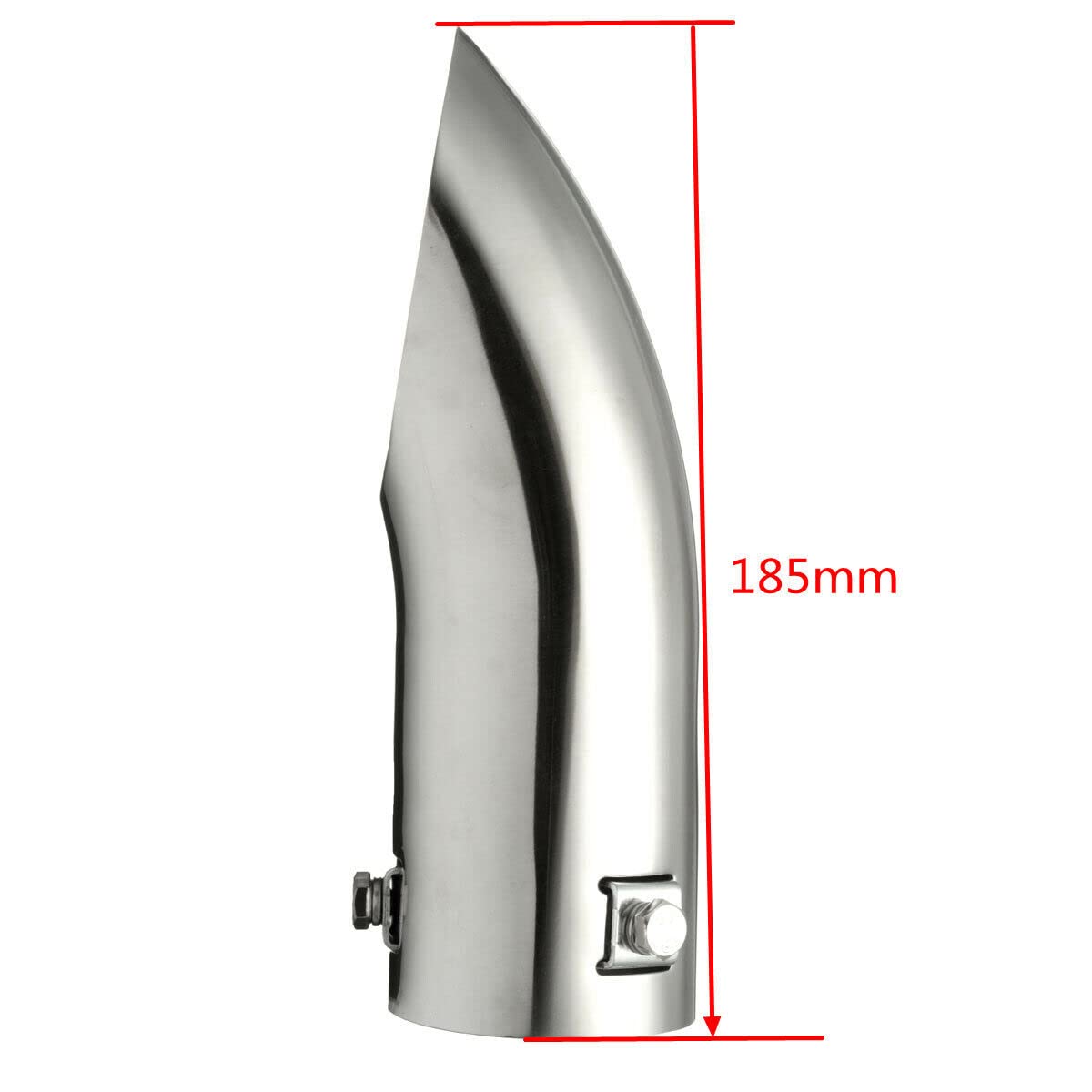 Terminale Di Scarico Curvo Acciaio Inox Universale Attacco Ø 32-54 Rivestimento di Scarico