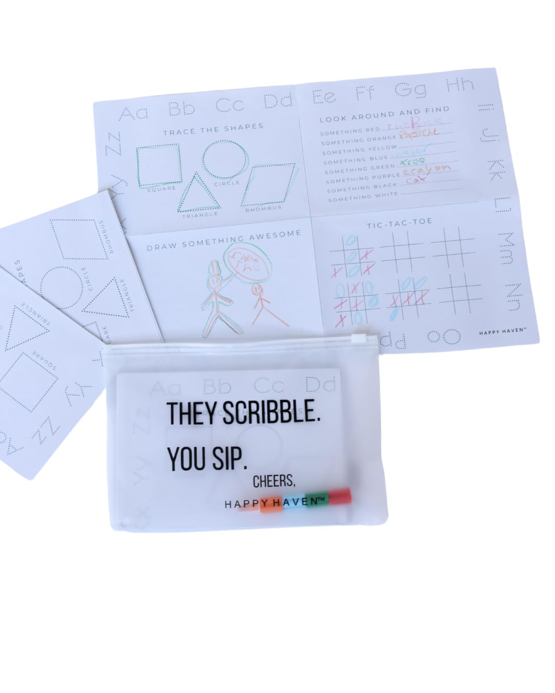 Coloring Disposable Placemats for Baby & Kids, 20 Pack, Restaurant Table Mats 10” x 14” Place Mats, Toddler Placemat for Dining Table, Travel, and Restaurants, Toddler Baby Placemat