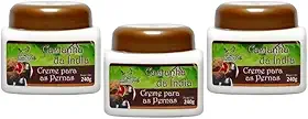 Creme para Pernas Castanha da Índia, Tratamento para Varizes e Má Circulação, Kit com 3 Unidades, 240g Cada