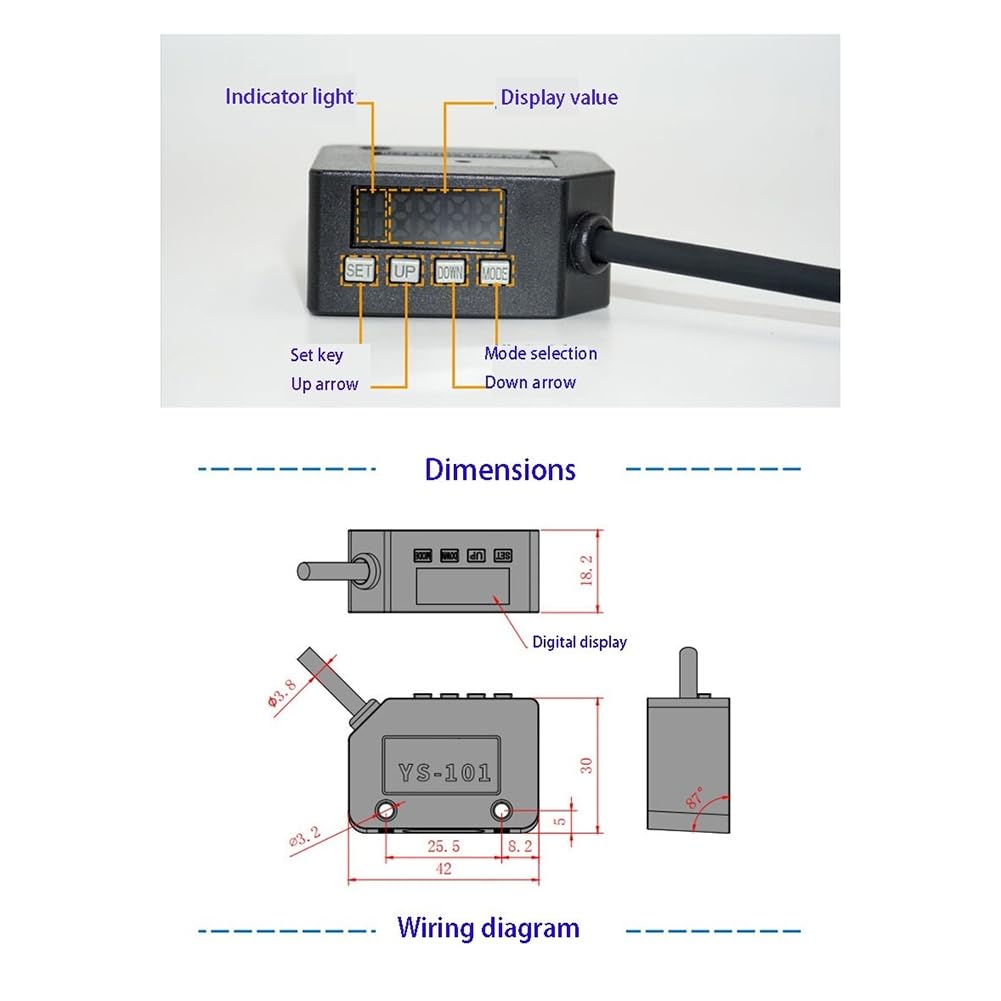 1 Stück Farbcode Lichtschranke Farbsensor Smart Label Farbtrennung Positionierungssensor