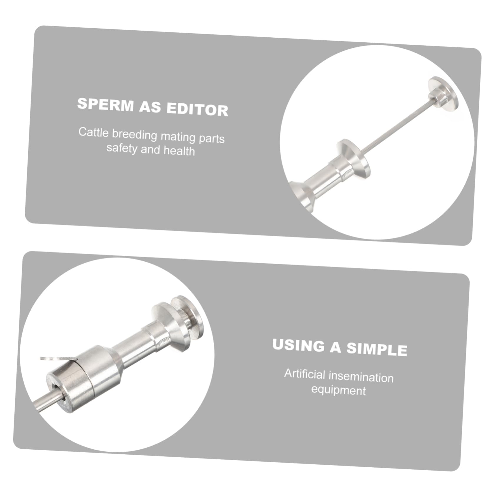 Happyyami 2 Pezzi Strumento per Bestiame Inossidabile Accessorio per Allevamento Pratico e Facile da per Artificiale