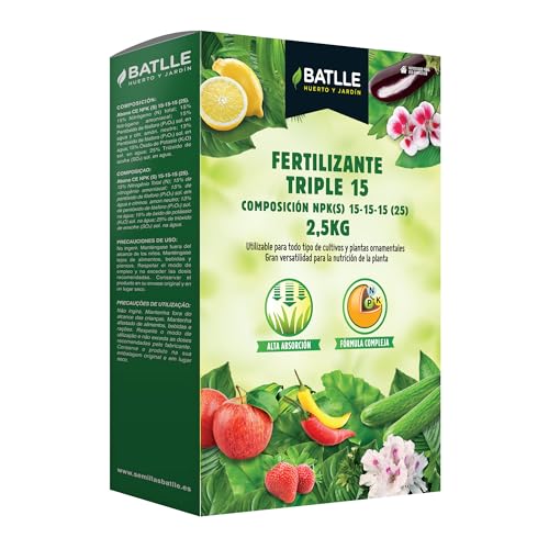 Semillas Batlle Fertilizante Triple 15 - Para todo tipo de plantas - Nutrición Total - 2.5kg