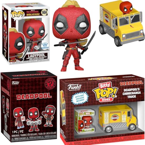 Loot Pool Marvel Deadpool #546 Pop! Vinilo incluido con mini figura de Marvel, personaje Chimichanga, 2 artículos