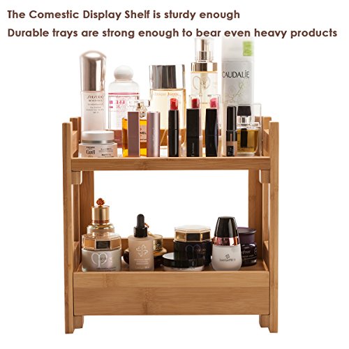 Gobam Bathroom Counter Organizer Shelf Cosmetic And Vanity Perfume Organizer Shelf With Drawer, Easily Assembled Suitable For Mom Or Wife, Bamboo #TOP7