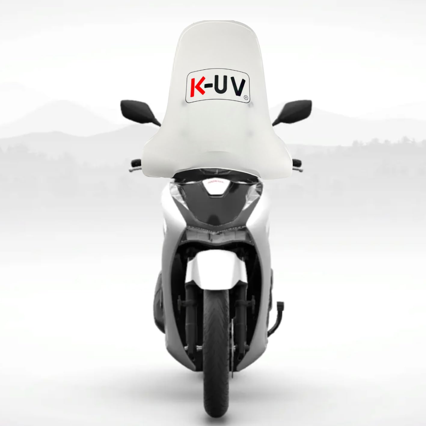 K-UV Copri Parabrezza Universale per Scooter e Moto Bianco
