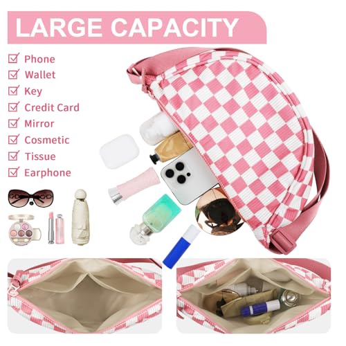 Image of Nylon Crescent Crossbody Bag for Women Purses Trendy Men,Small Travel Sling Bag Hobo