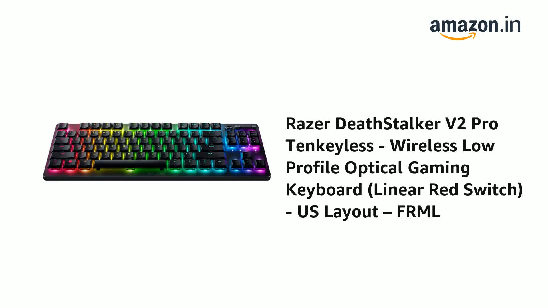 Razer レイザー DeathStalker V2 Pro Amazon.in: Buy Razer DeathStalker V2 Pro Tenkeyless - Wireless Low
