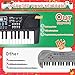 M SANMERSEN Upgraded Kids Piano Keyboard 37 Keys with Microphone, Music Toys Birthday Gifts for 3 4 5 6 Year Old Boys Girls, Black