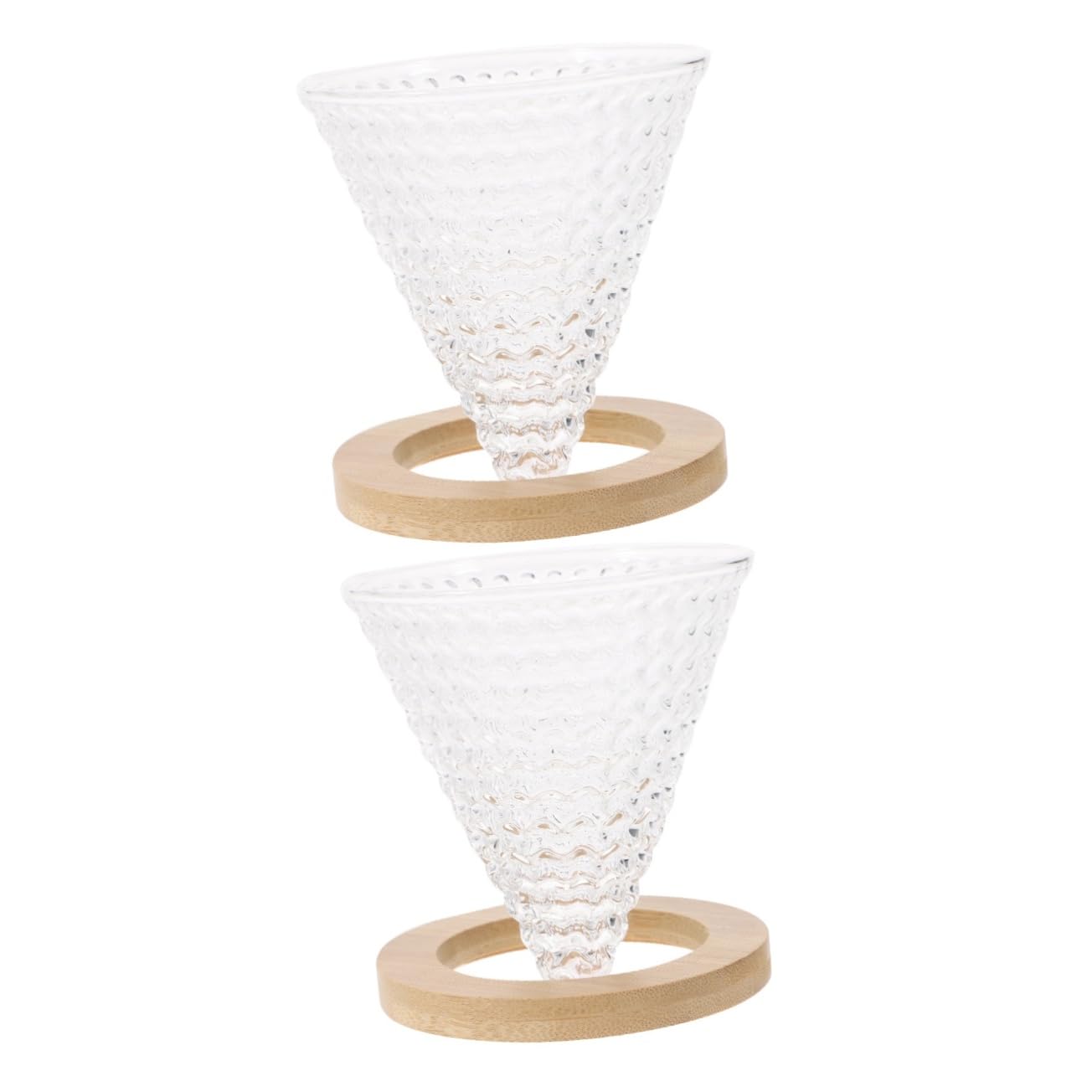 Cabilock 2 Juegos Recipiente De Filtro Cónico Filtrar Filtros Descafeinado Té Automático Filtro Para Maquina De Cafe Jarabe Café Llevar Manosear Filtro De Cafetera Embudo Cafeteras Vidrio
