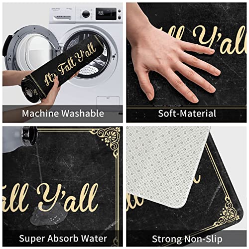 Paillasson Saison d'Automne Style Rustique 65x90 cm Tapis Extérieur Grand Format