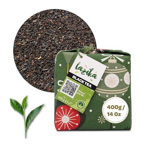 Image of Lazika Black Tea, Loose Leaf Tea, 14.1 Oz, English Breakfast Tea, Tea Gift for Tea Lovers with Gift Pack