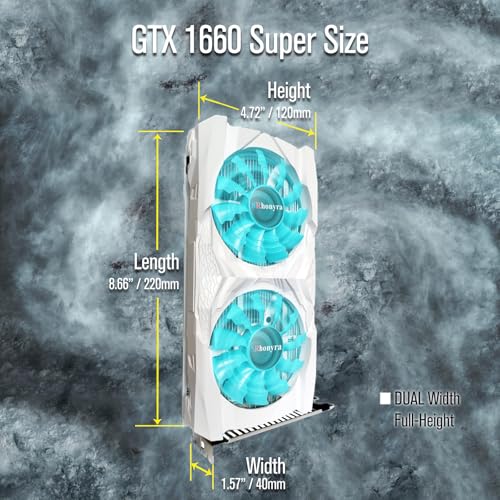 Image of Geforce GTX 1660 Super 6GB Graphics Card GDDR5 192 Bit pci e x16 4 Monitors Video Card Support Directx 12 Opengl4.5 HDMI And 3*Displayport 1.4A | 8-Pin cable connector,192-Bit,DirectX 12 OpenGL 4.6,White,150W