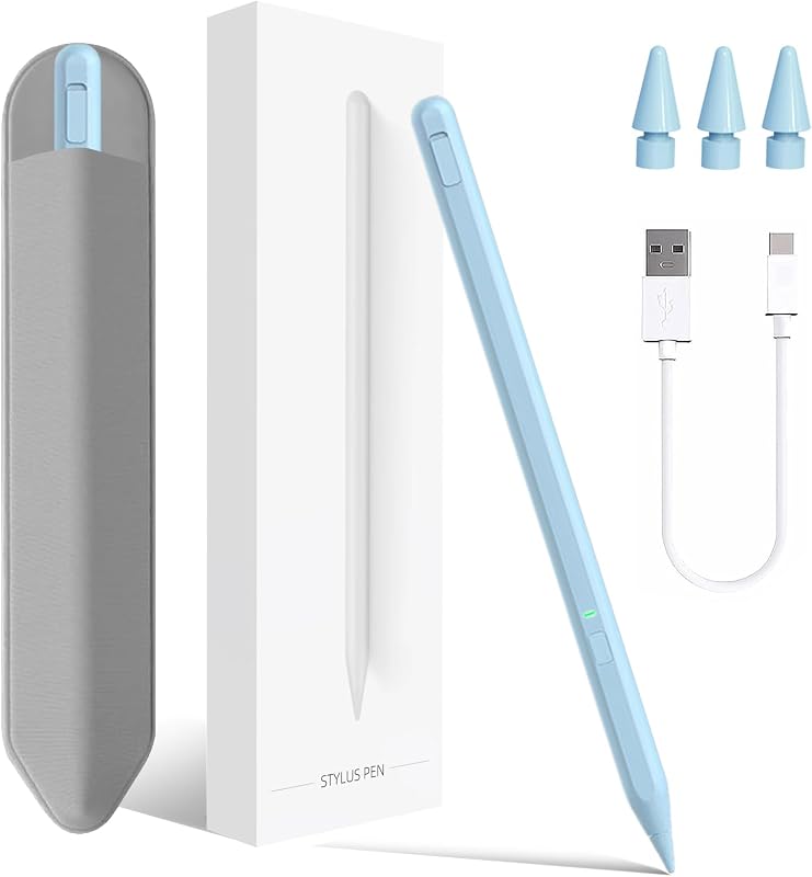 Lápiz capacitivo para iPad de 11.ª y 10.ª generación, bolígrafo Milikilo con portalápices, rechazo de palma, para Air11 y 13"(M2/M3), Pad Pro 11"y 13"(M4), iPad 6-11.º, iPad Pro 11"/12.9", iPad Air 3/4/5, Mini 5/6