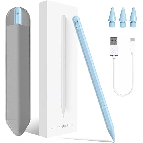 Stylus Pen for iPad 11th&10th Generation,Milikilo Pen with Pencil Holder,Palm Rejection,for Air11&13"(M2/M3), Pad Pro 11"&13"(M4),iPad 6-11th,iPad Pro 11"/12.9 ", iPad Air 3/4/5,Mini 5/6