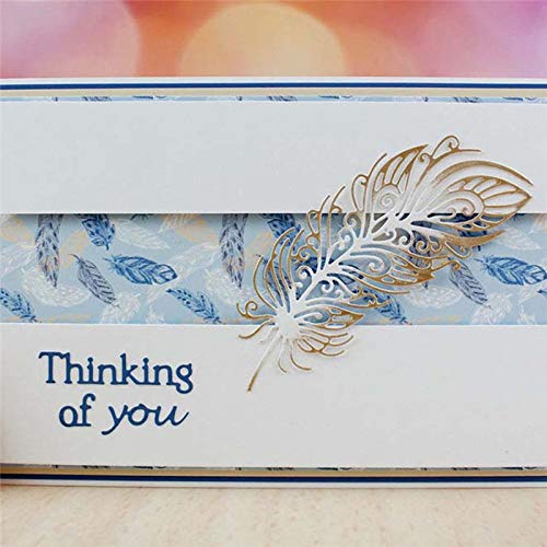 Feather Metal Cutting Dies – Embossing Stencils For Scrapbooking & Card Making