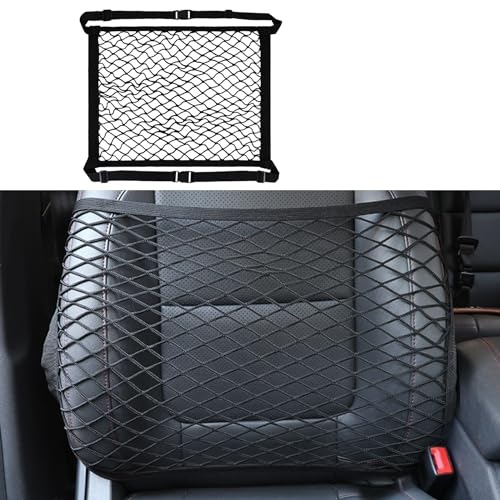 Middrivr Organizer per sedile anteriore, tasca a rete per auto, versatile rete anteriore espandibile, accessori interni auto, organizer universale per la maggior parte delle auto