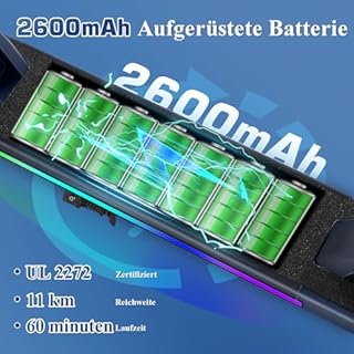 Caroma E Scooter Kinder von 8-12 Jahren, 150W Motor, 16 km/h, E Roller Kinder, Einstellbare Geschwindigkeit & Höhe, Bunte Lichter, LED Display, Faltbarer Elektroroller für Kinder