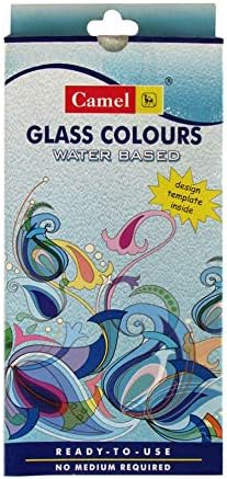 Camel Glass Colour Water Based Ready to Use Paint - No Medium Required (Red)