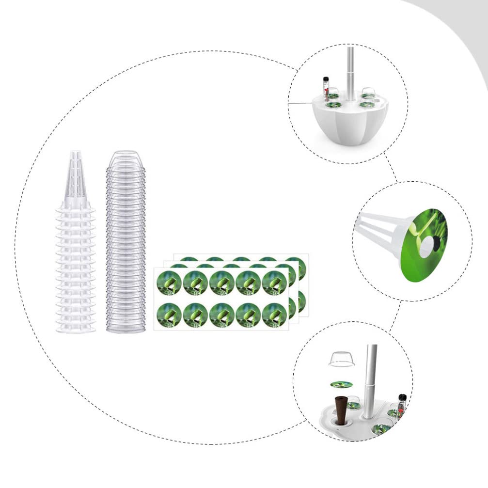 Happyyami 100x Pflanzenabdeckungen - Transparent Für Hydroponik