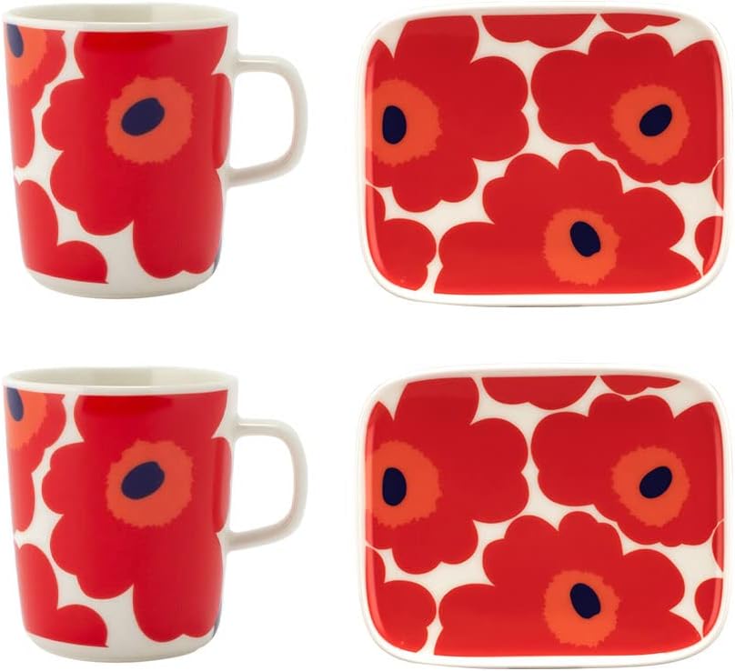 江戸中期 蛸唐草と牡丹 古伊万里 長方形 皿4枚セット 骨董 江戸中期 蛸