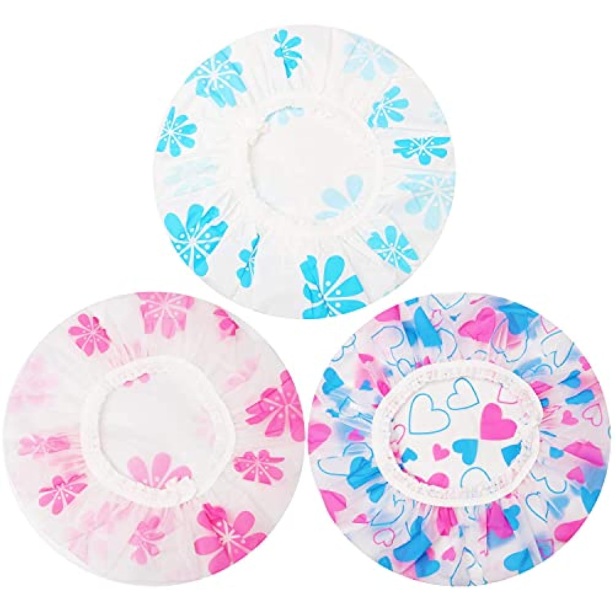 3 Pcs Waterproof Reusable Bath Caps for Women