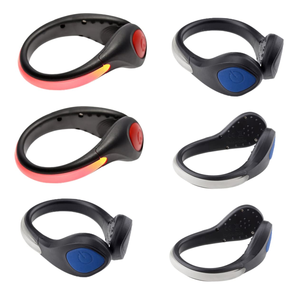 BESPORTBLE 18 Pezzi Luci di Marcia da Corsa Clip Riflettente Illuminare Clip di Scarpe Luci di Clip per Scarpe Clip su Stroboscopio Ingranaggio della Bici Accessori per Bici LED Flash Clip