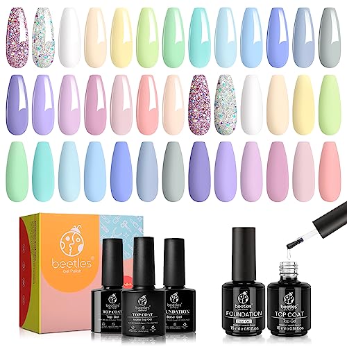 beetles Gel Polish Nail Set with 15ml No Wipe Top